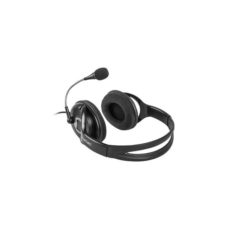 Słuchawki z mikrofonem Natec Bear 2 czarne | PartsPC.pl
