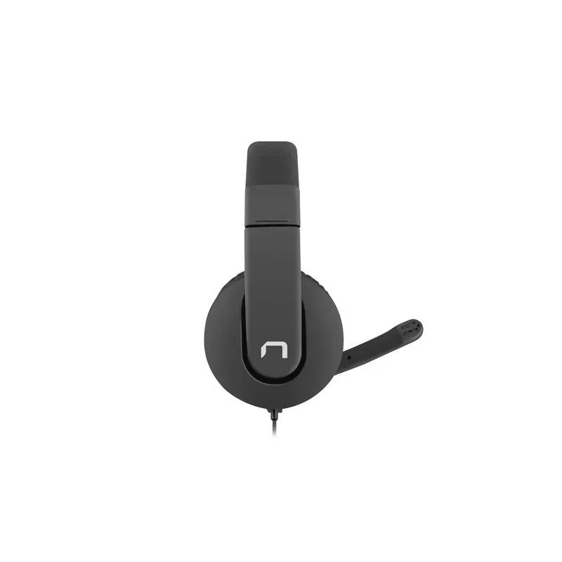 Słuchawki z mikrofonem Natec Rhea czarne | PartsPC.pl