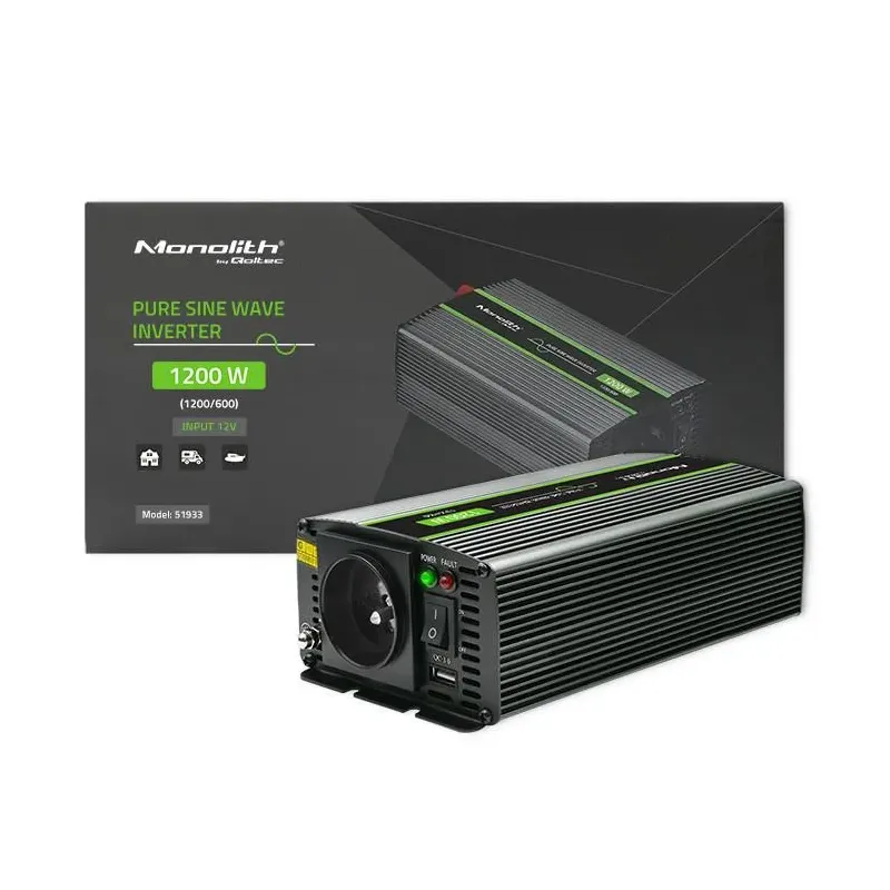 Przetwornica napięcia Qoltec Monolith | 600W | 1200W | | PartsPC.pl