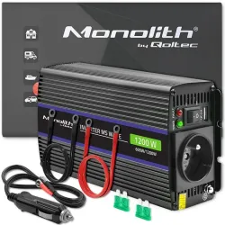 Przetwornica napięcia Qoltec Monolith 1200 MS Wave | 12V | PartsPC.pl