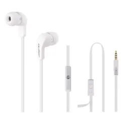 Słuchawki z mikrofonem Qoltec białe | PartsPC.pl