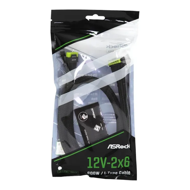Kabel ASRock CB-12V2X6L600W 12V-2x6 600W L-Type | PartsPC.pl