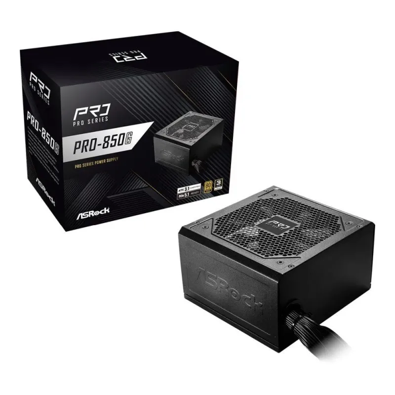 Zasilacz ASRock PRO 850W 80 PLUS Gold | PartsPC.pl