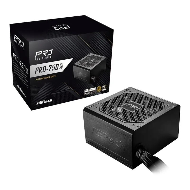 Zasilacz ASRock PRO 750W 80 PLUS Gold | PartsPC.pl