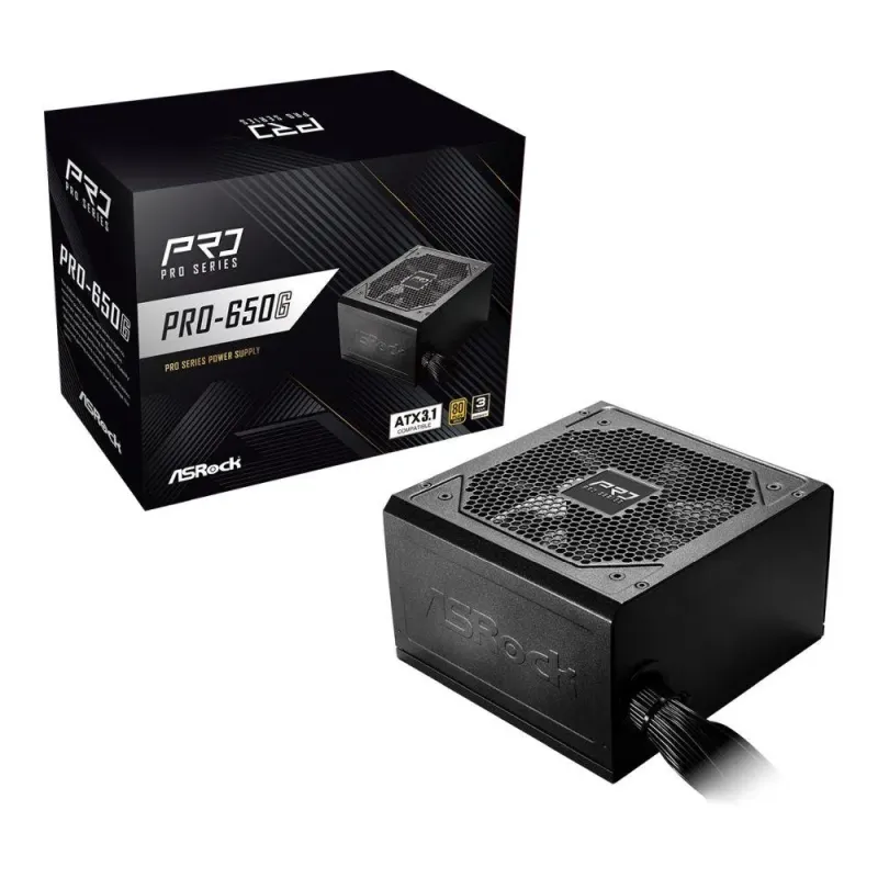 Zasilacz ASRock PRO 650W 80 PLUS Gold | PartsPC.pl