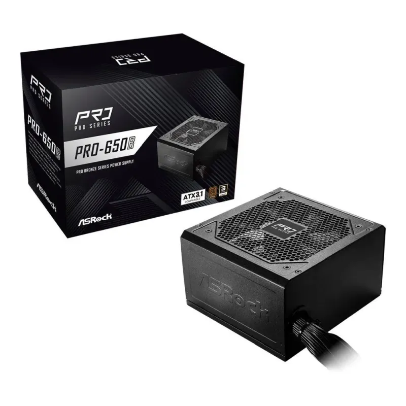 Zasilacz ASRock PRO 650W 80 PLUS Bronze | PartsPC.pl