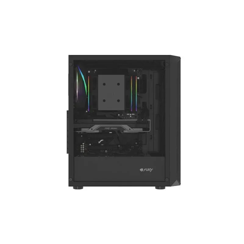 Obudowa Fury SHOBO SH4 RGB ATX Midi Tower z oknem czarna | PartsPC.pl