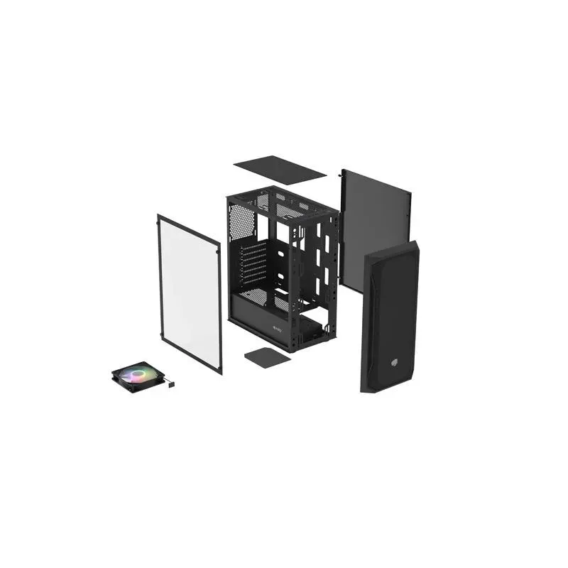 Obudowa Fury SHOBO SH4 RGB ATX Midi Tower z oknem czarna | PartsPC.pl