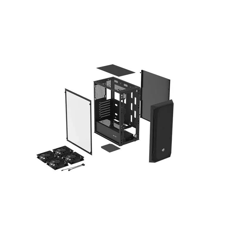 Obudowa Fury SHOBO SH4F ATX Midi Tower z oknem czarna | PartsPC.pl