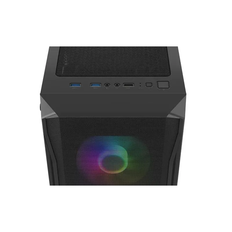 Obudowa Fury SHOBO SH4F RGB ATX Midi Tower z oknem czarna | PartsPC.pl