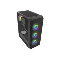 Obudowa Fury SHOBO SH4F RGB ATX Midi Tower z oknem czarna | PartsPC.pl