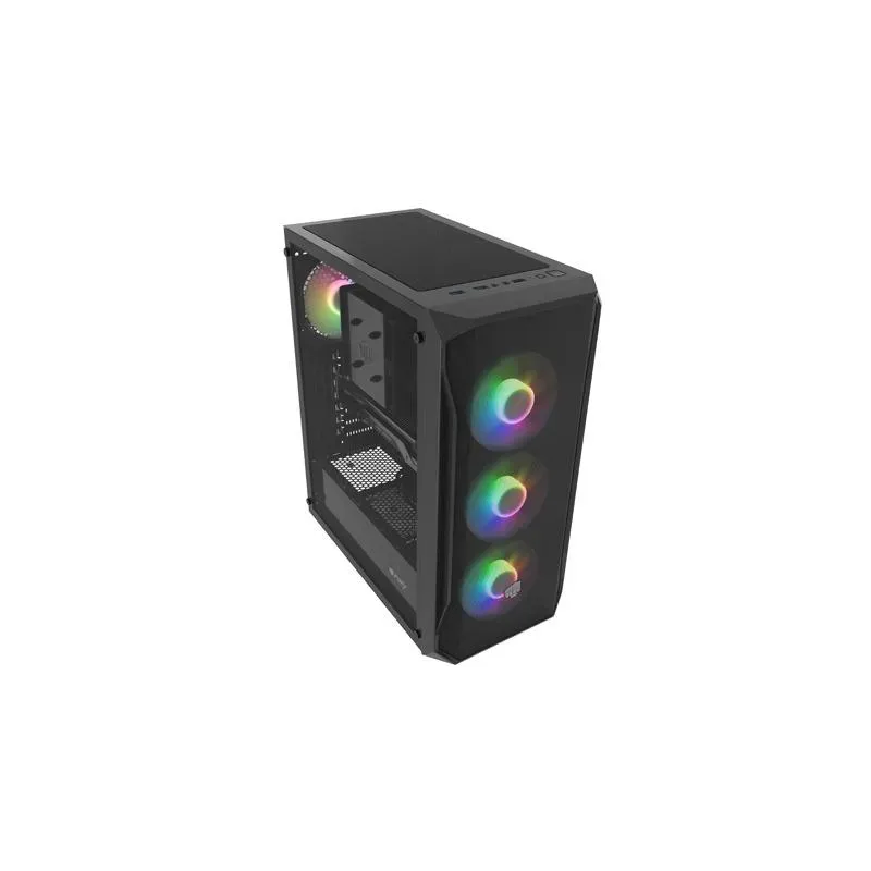 Obudowa Fury SHOBO SH4F RGB ATX Midi Tower z oknem czarna | PartsPC.pl