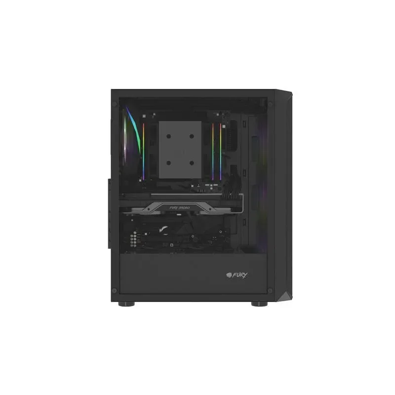 Obudowa Fury SHOBO SH4F RGB ATX Midi Tower z oknem czarna | PartsPC.pl