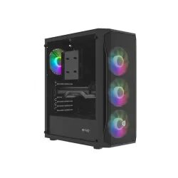 Obudowa Fury SHOBO SH4F RGB ATX Midi Tower z oknem czarna | PartsPC.pl