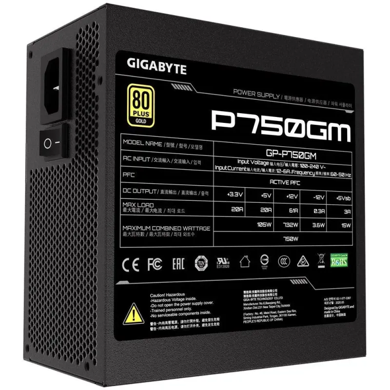 Zasilacz Gigabyte GP-P750GM 750W | PartsPC.pl