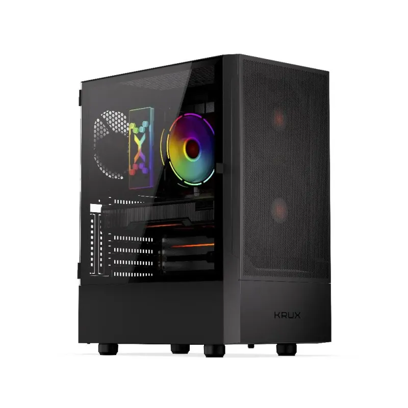 Obudowa KRUX Nadir ATX, z oknem, bez zasilacza, czarna | PartsPC.pl