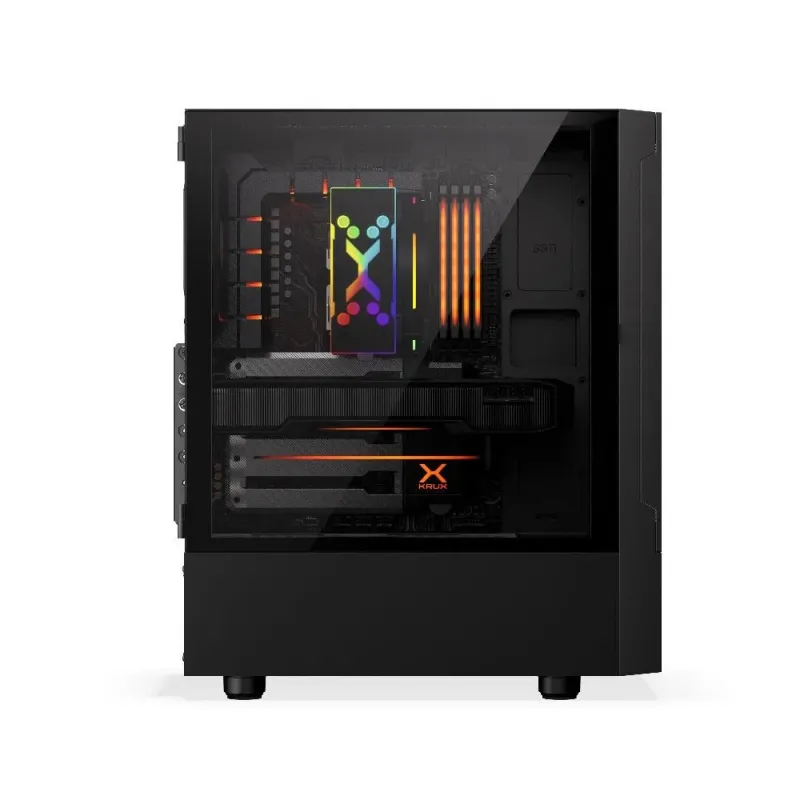 Obudowa KRUX Nadir ATX, z oknem, bez zasilacza, czarna | PartsPC.pl