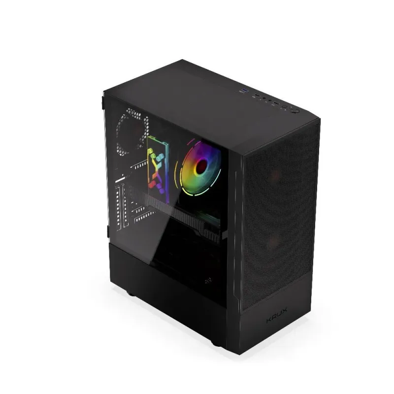 Obudowa KRUX Nadir ATX, z oknem, bez zasilacza, czarna | PartsPC.pl