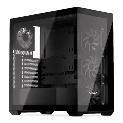 Obudowa Krux Exo ATX RGB z oknem bez zasilacza czarna | PartsPC.pl