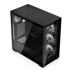 Obudowa Krux Exo ATX RGB z oknem bez zasilacza czarna | PartsPC.pl