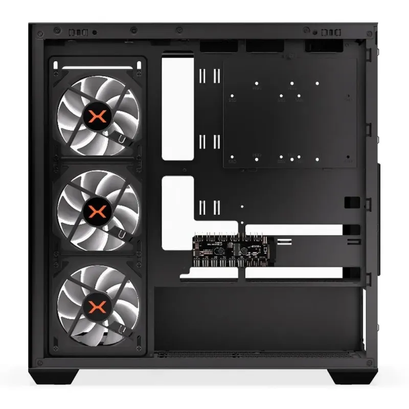 Obudowa Krux Exo ATX RGB z oknem bez zasilacza czarna | PartsPC.pl