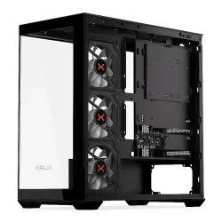 Obudowa Krux Exo ATX RGB z oknem bez zasilacza czarna | PartsPC.pl