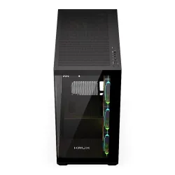 Obudowa Krux Exo ATX RGB z oknem bez zasilacza czarna | PartsPC.pl