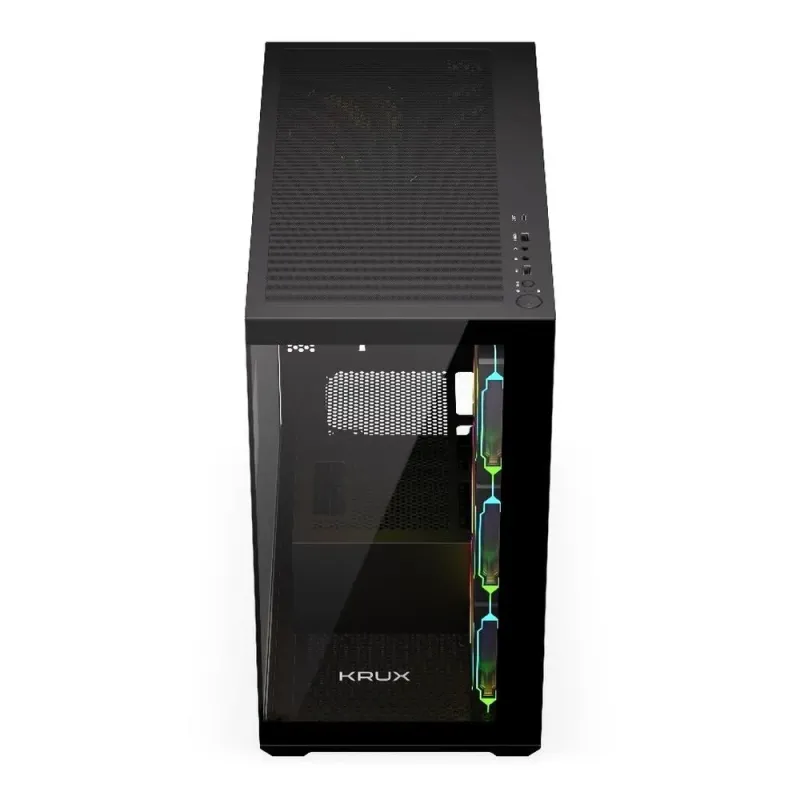 Obudowa Krux Exo ATX RGB z oknem bez zasilacza czarna | PartsPC.pl