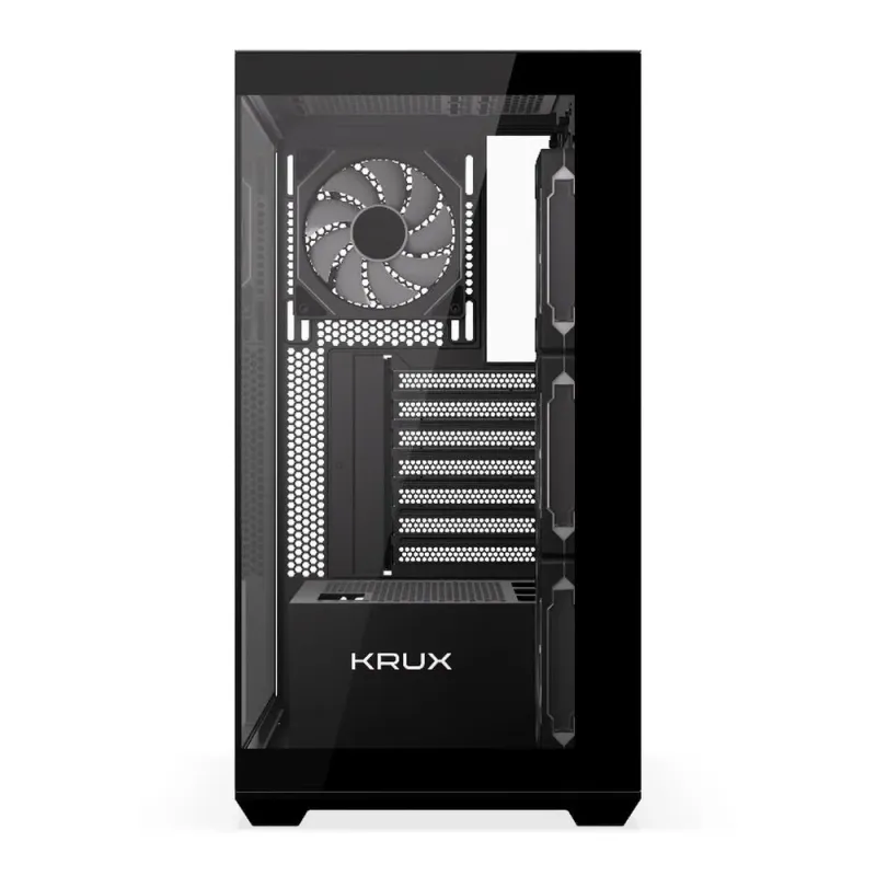 Obudowa Krux Exo ATX RGB z oknem bez zasilacza czarna | PartsPC.pl
