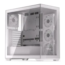 Obudowa KRUX Exo White ATX, z oknem, bez zasilacza, biała | PartsPC.pl