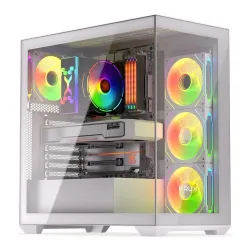 Obudowa KRUX Exo White ATX, z oknem, bez zasilacza, biała | PartsPC.pl