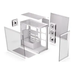 Obudowa KRUX Exo White ATX, z oknem, bez zasilacza, biała | PartsPC.pl