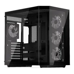Obudowa KRUX Empero ATX, z oknem, bez zasilacza, czarna | PartsPC.pl