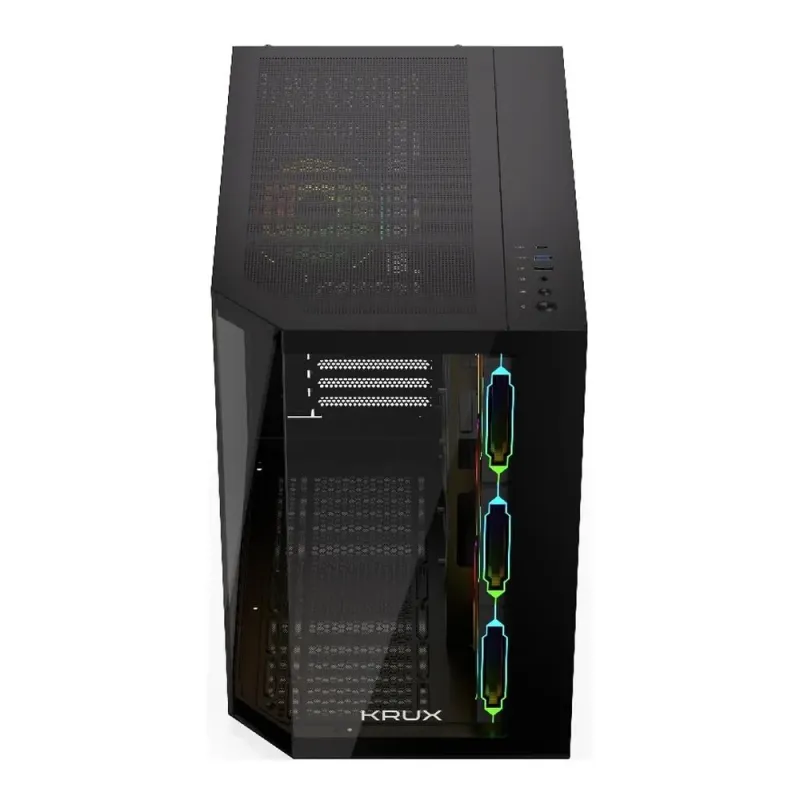 Obudowa KRUX Empero ATX, z oknem, bez zasilacza, czarna | PartsPC.pl