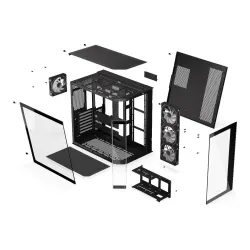 Obudowa KRUX Empero ATX, z oknem, bez zasilacza, czarna | PartsPC.pl