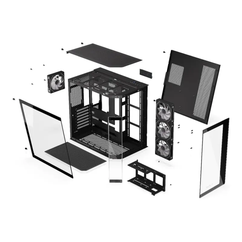 Obudowa KRUX Empero ATX, z oknem, bez zasilacza, czarna | PartsPC.pl