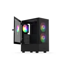 Obudowa KRUX Vako RGB ATX/mciroATX/Mini ATX z oknem, b... | PartsPC.pl