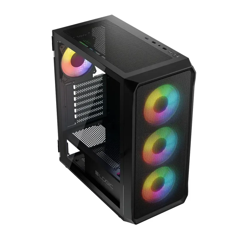 Obudowa LOGIC PORTOS ARGB MIDI USB 3.0 Black | PartsPC.pl