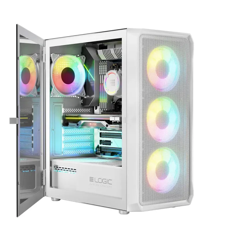 Obudowa LOGIC PORTOS ARGB MIDI USB 3.0 White | PartsPC.pl