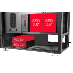 Obudowa Modecom Volcano Amirani ARGB czarna, bez | PartsPC.pl