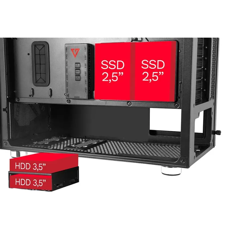 Obudowa Modecom Volcano Amirani ARGB czarna, bez | PartsPC.pl