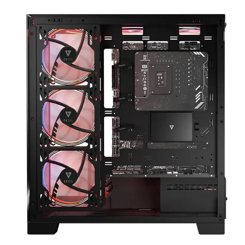 Obudowa Modecom Volcano Space Apex ARGB MIDI Czarna | PartsPC.pl