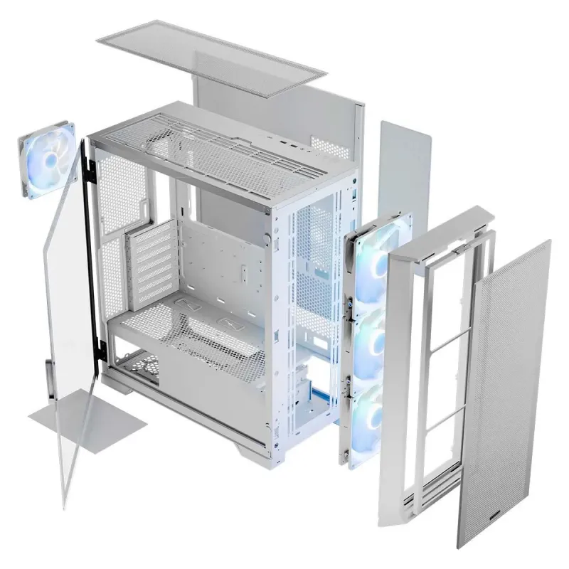 Obudowa Modecom Horizon ARGB Flow Midi USB Type C, Biała | PartsPC.pl