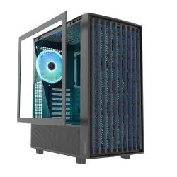 Obudowa Modecom BREEZE ARGB FLOW Midi USB Type-C, czarna | PartsPC.pl