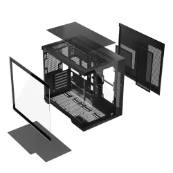 Obudowa Modecom Volcano Panorama MIDI , Czarna | PartsPC.pl