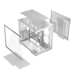 Obudowa Modecom Volcano Panorama MIDI, Biała | PartsPC.pl