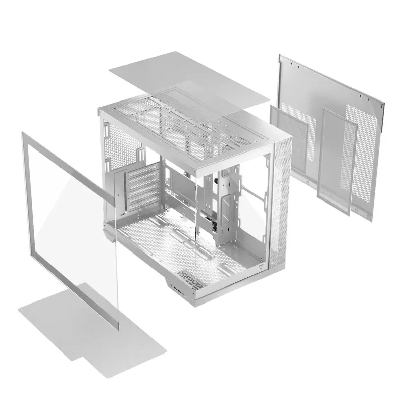 Obudowa Modecom Volcano Panorama MIDI, Biała | PartsPC.pl