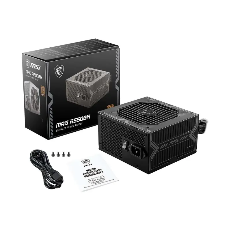 Zasilacz MSI MAG A550BN 550W 120mm 80plus Bronze | PartsPC.pl