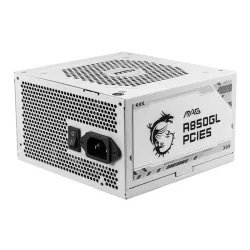 Zasilacz MSI MAG A850GL PCIE5 WHITE 850W 120mm 80plus | PartsPC.pl
