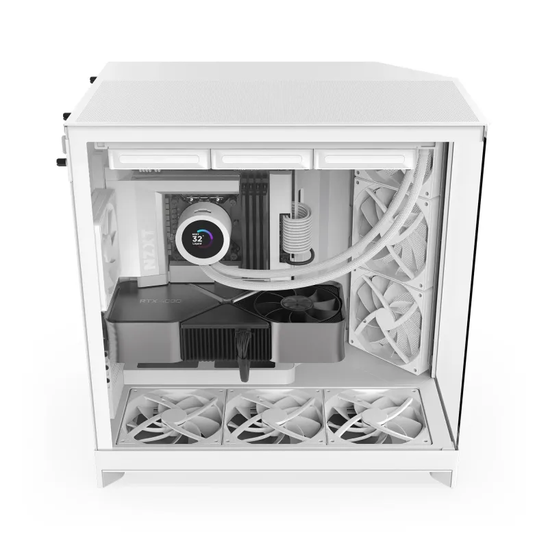Obudowa NZXT H9 Flow (2025) Midi Tower z oknem biała | PartsPC.pl